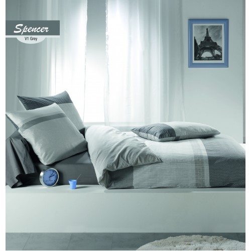 Kokvilnas gultas veļas komplekts  Spencer 200x200 cm 