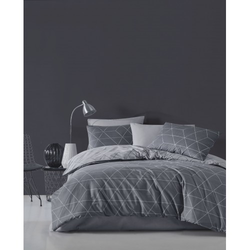 Kokvilnas gultas veļas komplekts  West Grey 200x200 cm 