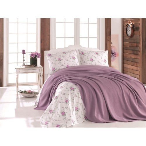 Pleds - gultas pārklājs Lilac 140x220 cm 