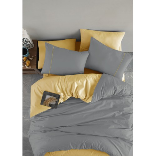 Kokvilnas gultas veļas komplekts Napoli 200x200 cm 