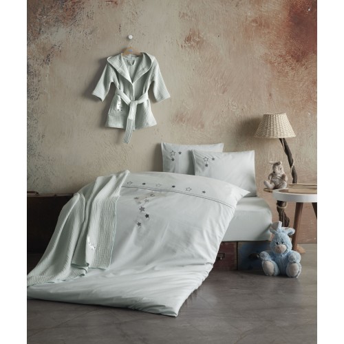 Bērnu gultas veļas komplekts Night Mint 100x140 cm 