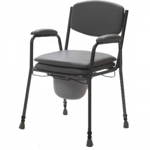 Tualetes krēsls ar polsterētu sēdekli (līdz 130 kg)
